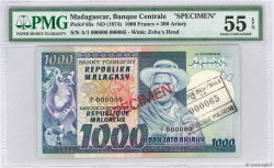 1000 Francs - 200 Ariary Spécimen MADAGASCAR  1974 P.065s SC+