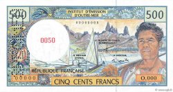 500 Francs Spécimen FRENCH PACIFIC TERRITORIES  1992 P.01bs FDC