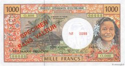 1000 Francs Spécimen POLYNESIA, FRENCH OVERSEAS TERRITORIES  2000 P.02as UNC