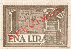 1 Lira Spécimen SLOVÉNIE Ljubljana 1944 P.R02s NEUF