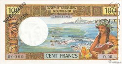 100 Francs Spécimen TAHITI  1969 P.23s NEUF
