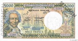 5000 Francs Spécimen TAHITI  1985 P.28ds FDC