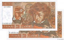 10 Francs BERLIOZ Consécutifs FRANKREICH  1978 F.63.25