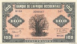 100 Francs FRENCH WEST AFRICA  1942 P.31a EBC+