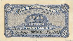 20 Cents CHINA  1927 P.0143b fVZ