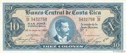 10 Colones COSTA RICA  1967 P.229 SC