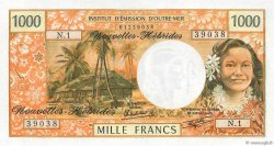 1000 Francs NUOVE EBRIDI  1979 P.20c FDC