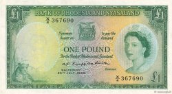 1 Pound RHODESIEN UND NJASSALAND (Föderation von)  1956 P.21a fVZ