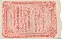 1 Franc FRANCE regionalism and various Châlon-Sur-Saône 1870 JER.71.01A UNC-