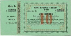 10 Francs FRANCE régionalisme et divers Fécamp 1870 JER.76.12B
