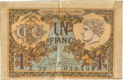 1 Franc Publicitaire FRANCE regionalism and various Paris 1920 JP.097.36 VF+