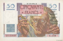 50 Francs LE VERRIER FRANCE  1951 F.20.18 pr.SPL