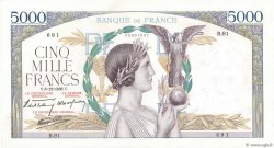 5000 Francs VICTOIRE Impression à plat FRANKREICH  1938 F.46.01 VZ+