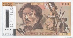100 Francs DELACROIX 442-1 & 442-2  FRANCE  1994 F.69ter.01a