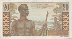 20 Francs Émile Gentil AFRIQUE ÉQUATORIALE FRANÇAISE  1957 P.30 SPL+