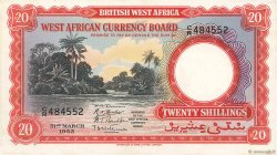 20 Shillings BRITISH WEST AFRICA  1953 P.10a XF+
