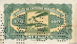 100 Francs Spécimen FRENCH WEST AFRICA  1942 P.31as VF