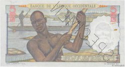 5 Francs Spécimen FRENCH WEST AFRICA  1943 P.36s q.AU
