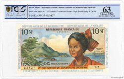 10 Nouveaux Francs FRENCH ANTILLES  1964 P.05a UNC-