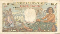 1000 Francs DJIBUTI  1938 P.10 q.BB