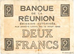 2 Francs Croix de Lorraine ISOLA RIUNIONE  1943 P.35 q.BB