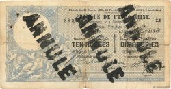 10 Rupees / 10 Roupies Annulé FRANZÖSISCHE-INDIEN  1919 P.02b SGE