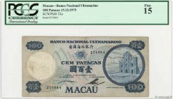 100 Patacas MACAO  1973 P.053 BC
