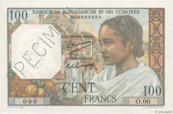 100 Francs Spécimen MADAGASKAR  1950 P.046as fST+
