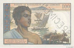 100 Francs Spécimen MADAGASCAR  1950 P.046as pr.NEUF