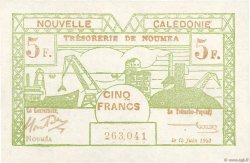 5 Francs NEW CALEDONIA  1943 P.58 AU+