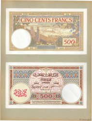 500 Francs Épreuve MARUECOS  1923 P.15ap FDC