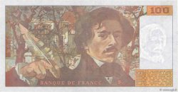 100 Francs DELACROIX imprimé en continu FRANKREICH  1990 F.69bis.02d SS