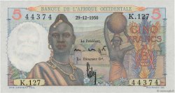5 Francs AFRIQUE OCCIDENTALE FRANÇAISE (1895-1958)  1950 P.36