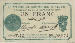 1 Franc FRANCE regionalism and various Alger 1914 JP.137.04 UNC