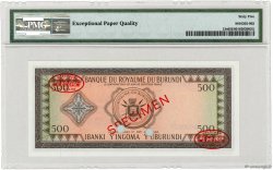 500 Francs Spécimen BURUNDI  1964 P.13s UNC