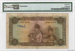 100 Rupees CEYLON  1954 P.053 S