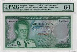 1000 Francs Spécimen BELGA CONGO  1958 P.35cts FDC