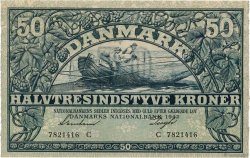 50 Kroner DINAMARCA  1942 P.032d FDC
