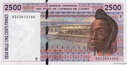 2500 Francs ESTADOS DEL OESTE AFRICANO  1992 P.212Ba FDC