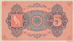 5 Kronur Non émis ICELAND  1920 P.15r UNC-
