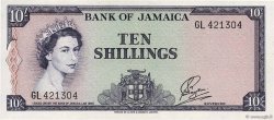 10 Shillings GIAMAICA  1961 P.51Ba AU