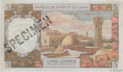 5 Livres Essai LIBANO  1939 P.016s EBC+