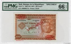 100 Francs Spécimen MALí  1960 P.07s FDC