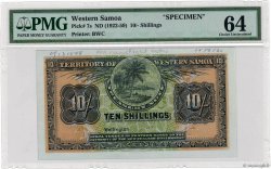 10 Shillings Spécimen SAMOA  1922 P.07s fST+