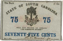 75 Cents ÉTATS-UNIS D AMÉRIQUE  1863 