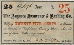 25 Cents VEREINIGTE STAATEN VON AMERIKA Augusta 1863  fST