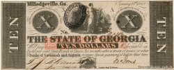 10 Dollars ÉTATS-UNIS D AMÉRIQUE Milledgeville 1862 PS.0853