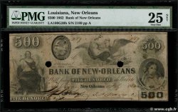 500 Dollars Annulé ESTADOS UNIDOS DE AMÉRICA New Orleans 1862  BC