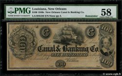 100 Dollars Non émis ÉTATS-UNIS D AMÉRIQUE New Orleans 1850 