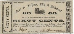 60 Cents UNITED STATES OF AMERICA Richmond 1862  XF